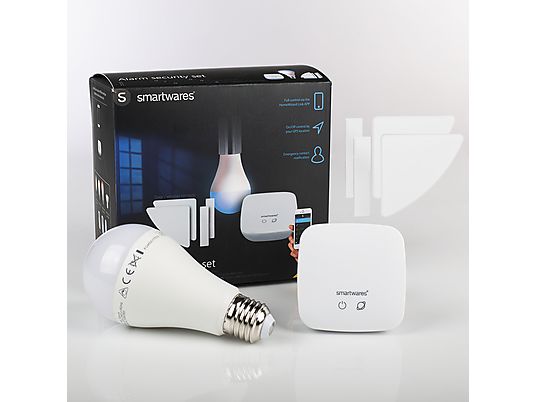 SMARTWARES Smarthome PRO serie SH8-99401 Alarmbeveiliging set - Slimme lamp en raam-/deurcontact - Starterset
