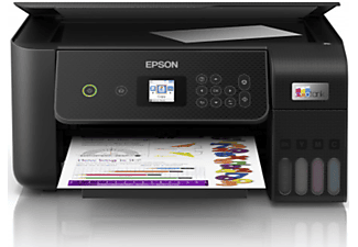 EPSON Multifunktionsdrucker EcoTank ET-2821, 5 S/min Farbe, Refill-System, Tinte, Wi-Fi, Schwarz