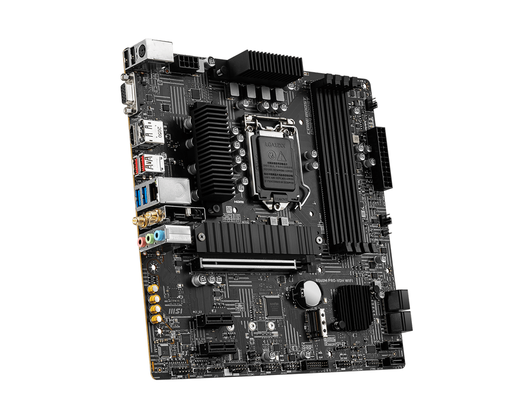 MSI B560M Pro-VDH WiFi Soket 1200 DDR4 5066 (OC) PCI-E Gen 4 ,M.2 USB3.2  1x 2.5G LAN Wi-Fi 6 mATX Anakart