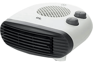 Calefactor - OK OFH 4131 ES, 2000W, 2 Velocidades, Termostato ajustable, Blanco
