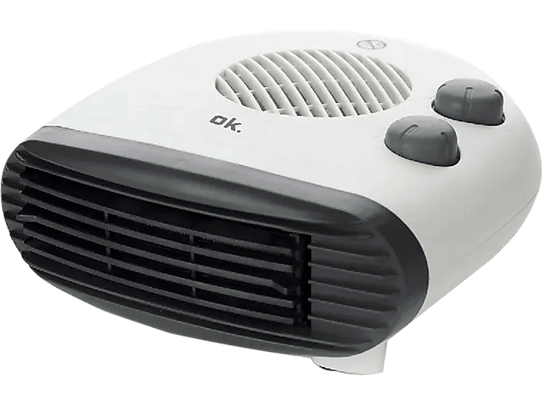 Calefactor OK OFH 4131 ES, 2000W, 2 Velocidades, Termostato ajustable, Blanco