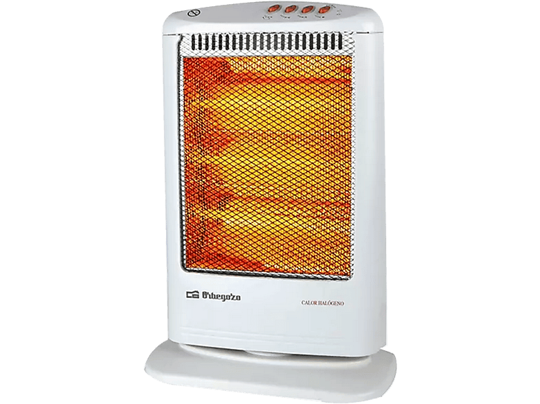 Estufa eléctrica - Orbegozo BP 0303 A Potencia 1200W, Halógena, Triple barra de cuarzo, 3 niveles
