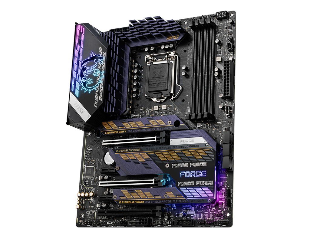 MSI MPG Z590 Gaming Force Soket 1200 DDR4 5333 (OC) PCI-E Gen 4 ,M.2 USB3.2 1x 2.5G LAN ATX Anakart