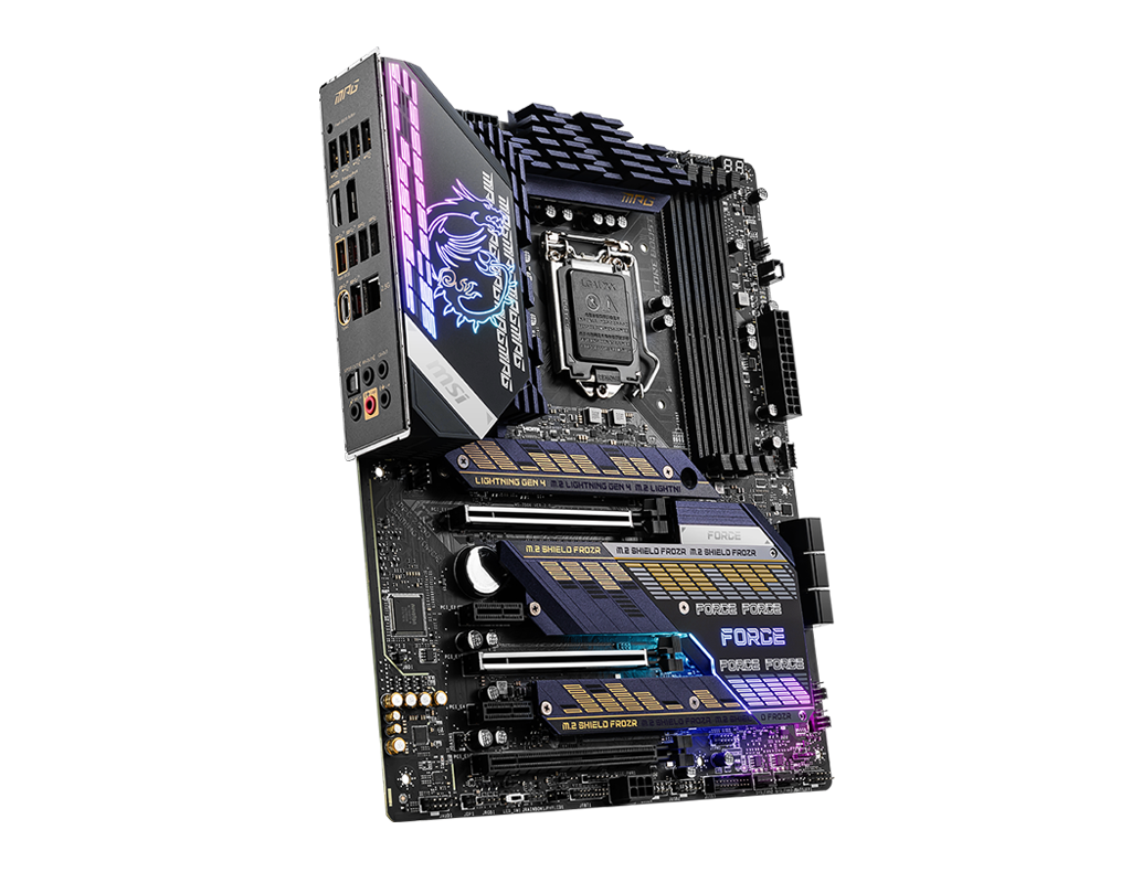 MSI MPG Z590 Gaming Force Soket 1200 DDR4 5333 (OC) PCI-E Gen 4 ,M.2 USB3.2 1x 2.5G LAN ATX Anakart