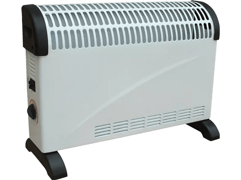 Convector Eléctrico Aire Caliente 3 Niveles Potencia Termostato Regulable  Silencioso Portátil, emerio, Blanco, 2000, CH-128215