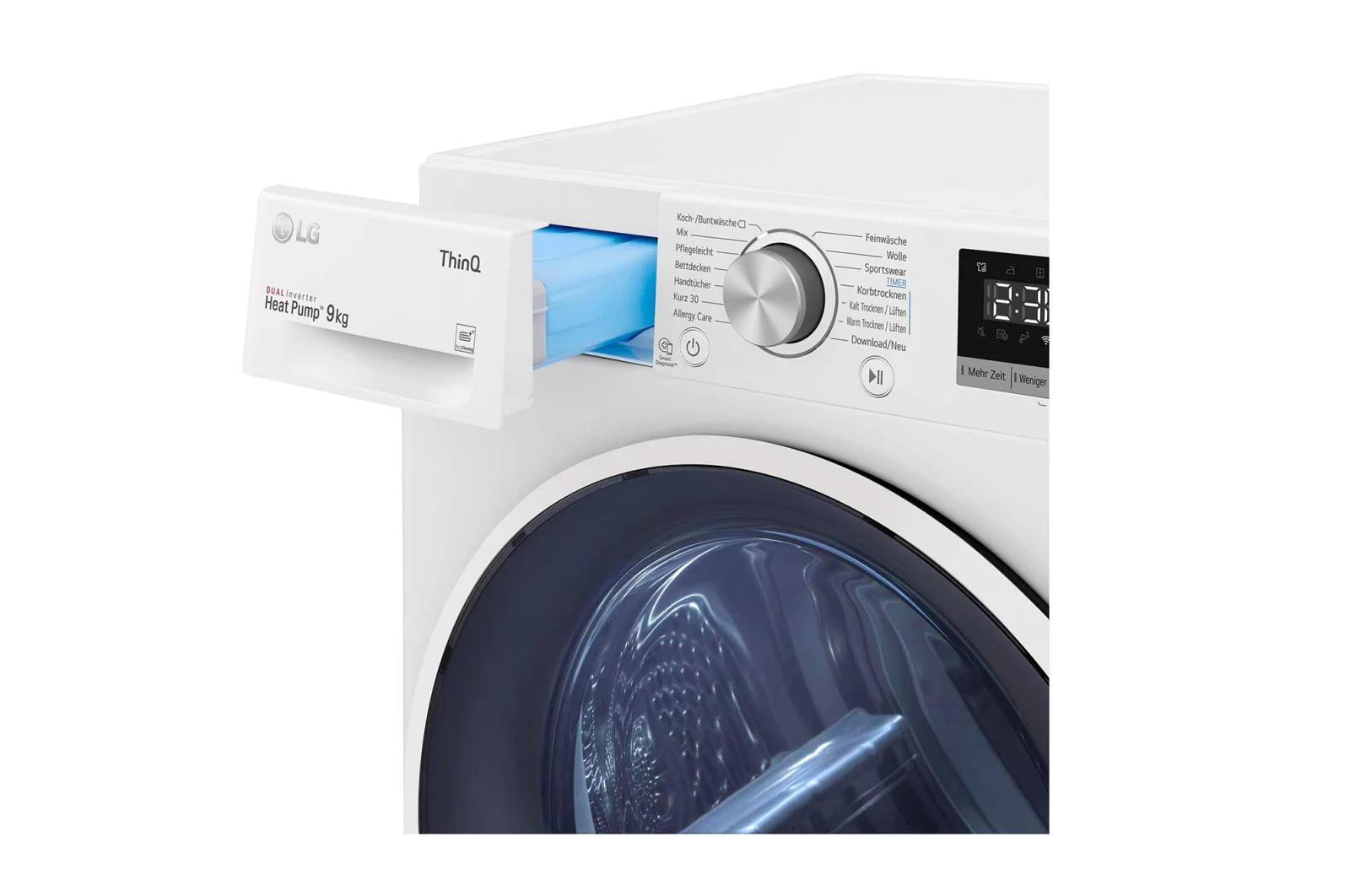 LG ELECTRONICS V5RT9N Wärmepumpentrockner (9 kg), Weiß)
