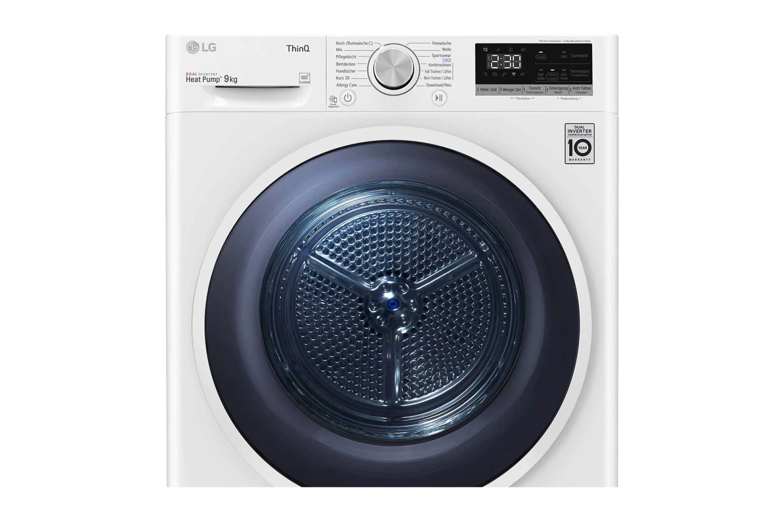 LG ELECTRONICS V5RT9N Wärmepumpentrockner (9 kg), Weiß)