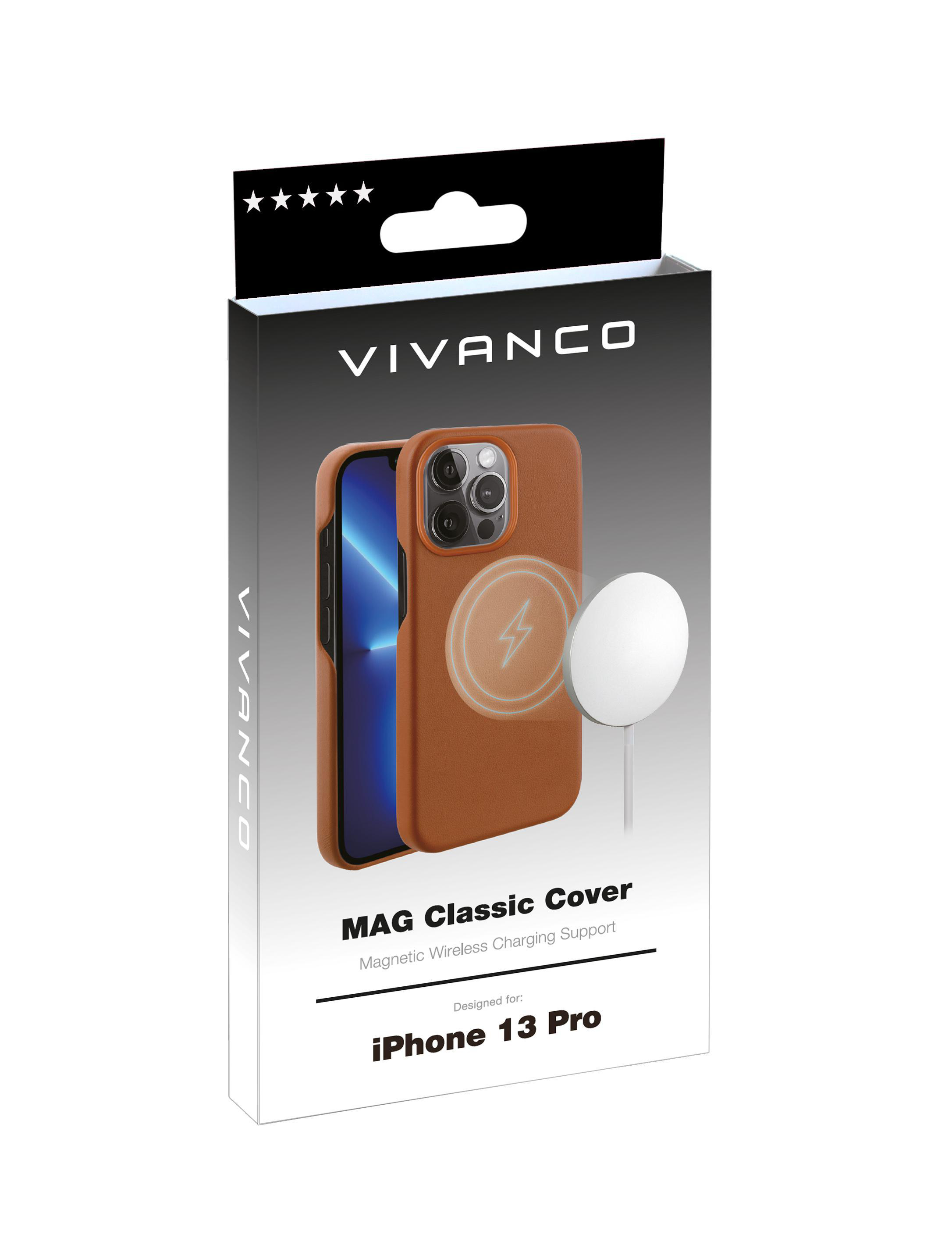 VIVANCO Classic, 13 iPhone Apple, Braun Backcover, Pro, Mag