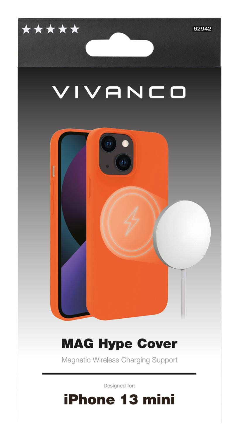 VIVANCO Mag Orange iPhone 13 Hype, Apple, Backcover, Mini