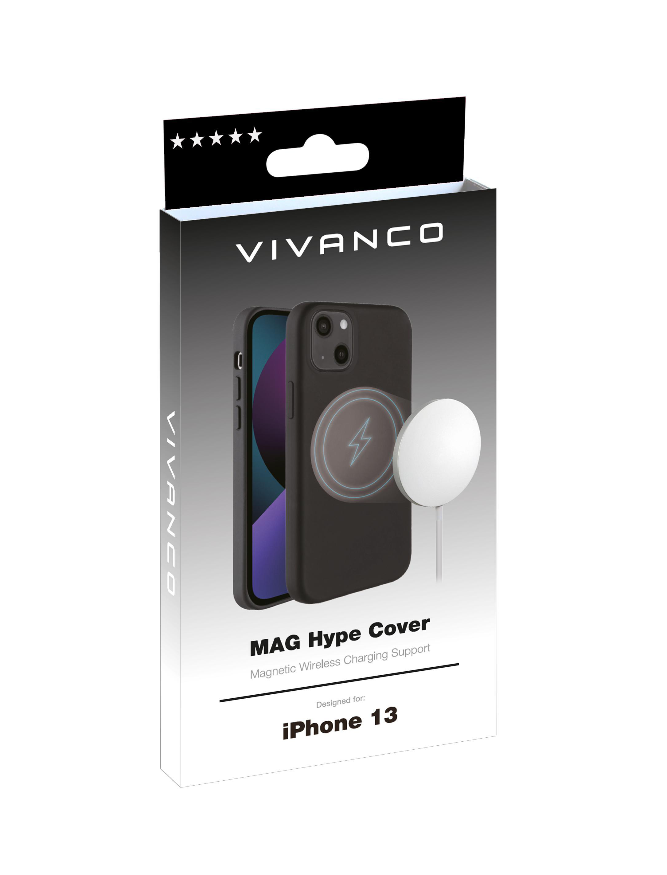 VIVANCO Mag Hype, Backcover, iPhone Schwarz Apple, 13