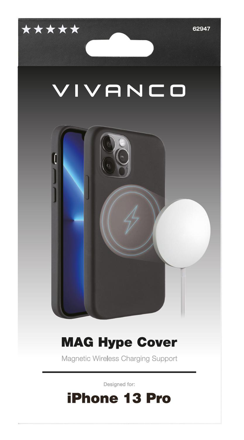 Backcover, Mag VIVANCO iPhone Schwarz Pro, 13 Apple, Hype,