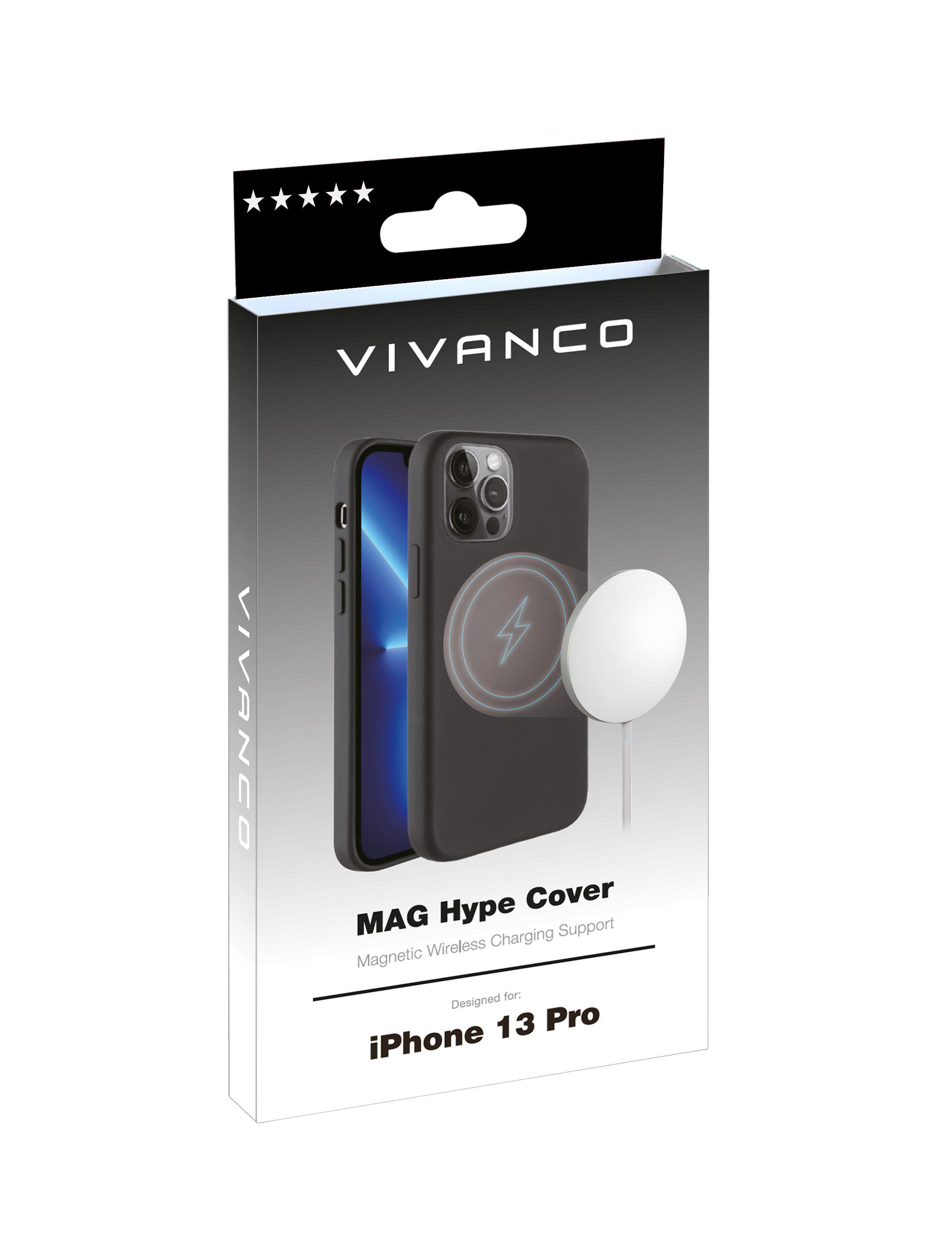 VIVANCO Mag Hype, Schwarz iPhone Backcover, Apple, Pro, 13