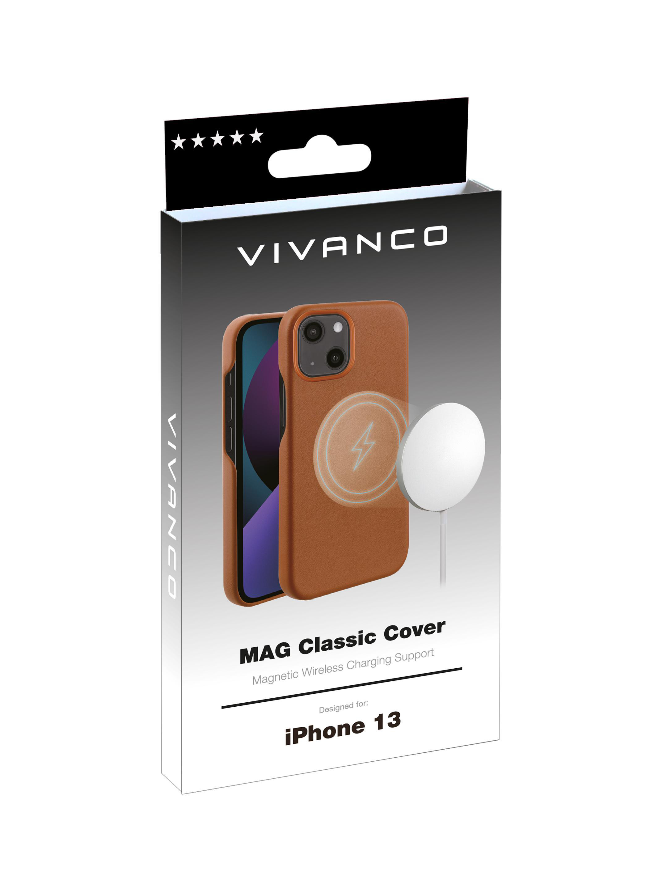 VIVANCO Mag Classic, Backcover, Apple, Braun iPhone 13