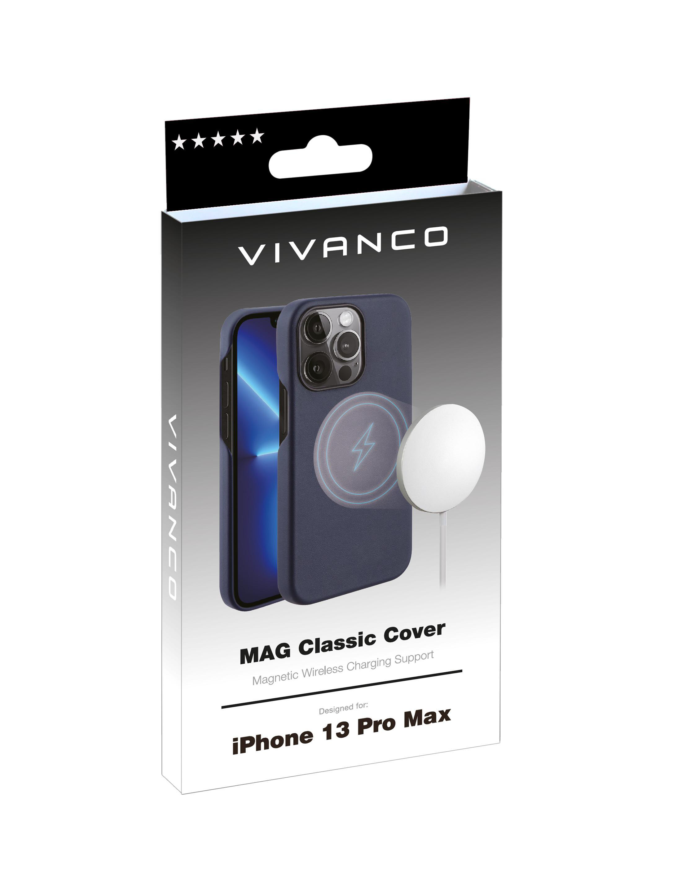 Apple, VIVANCO Mag Backcover, iPhone Blau 13 Classic, Max, Pro