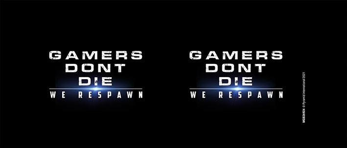 PYRAMID Gamers Don't Die - Tasse (Schwarz/Weiss/Blau)