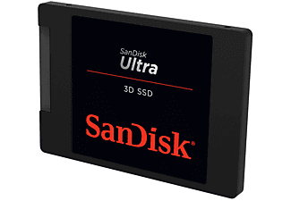 Disco duro SSD interno 500 GB - SanDisk Ultra 3D, 2.5", Lectura de hasta 560 MB/s, SATA III, 3D NAND, nCaché™ 2.0, Negro