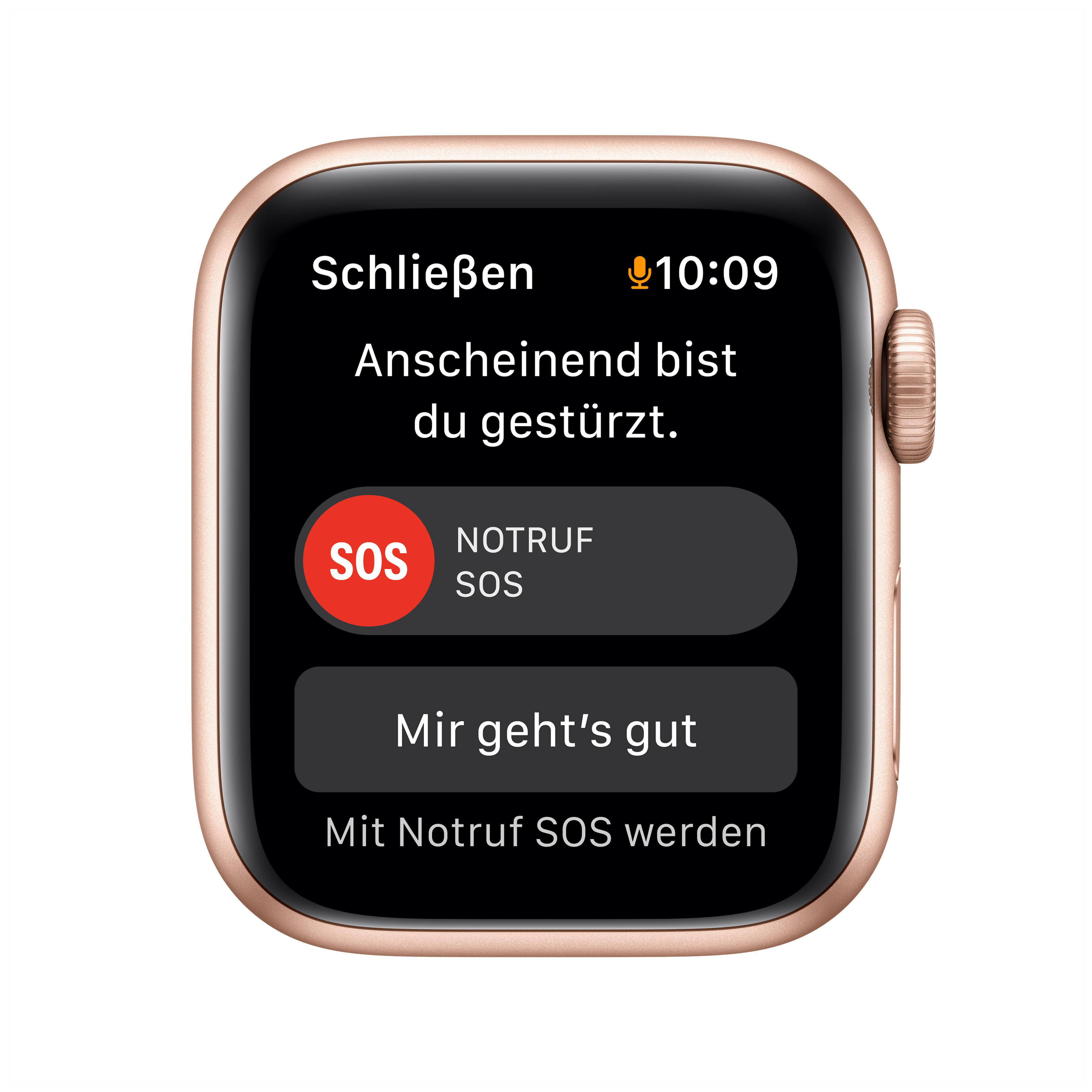 mm, APPLE 200 Aluminium Watch Armband: (GPS) Smartwatch 130 Polarstern, Fluorelastomer, - SE Gehäuse: Gold 40mm