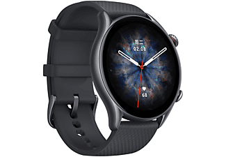 AMAZFIT GTR 3 Pro Smartwatch Aluminium Fluoroelastomer, 76 mm + 118 mm, Infinite Black