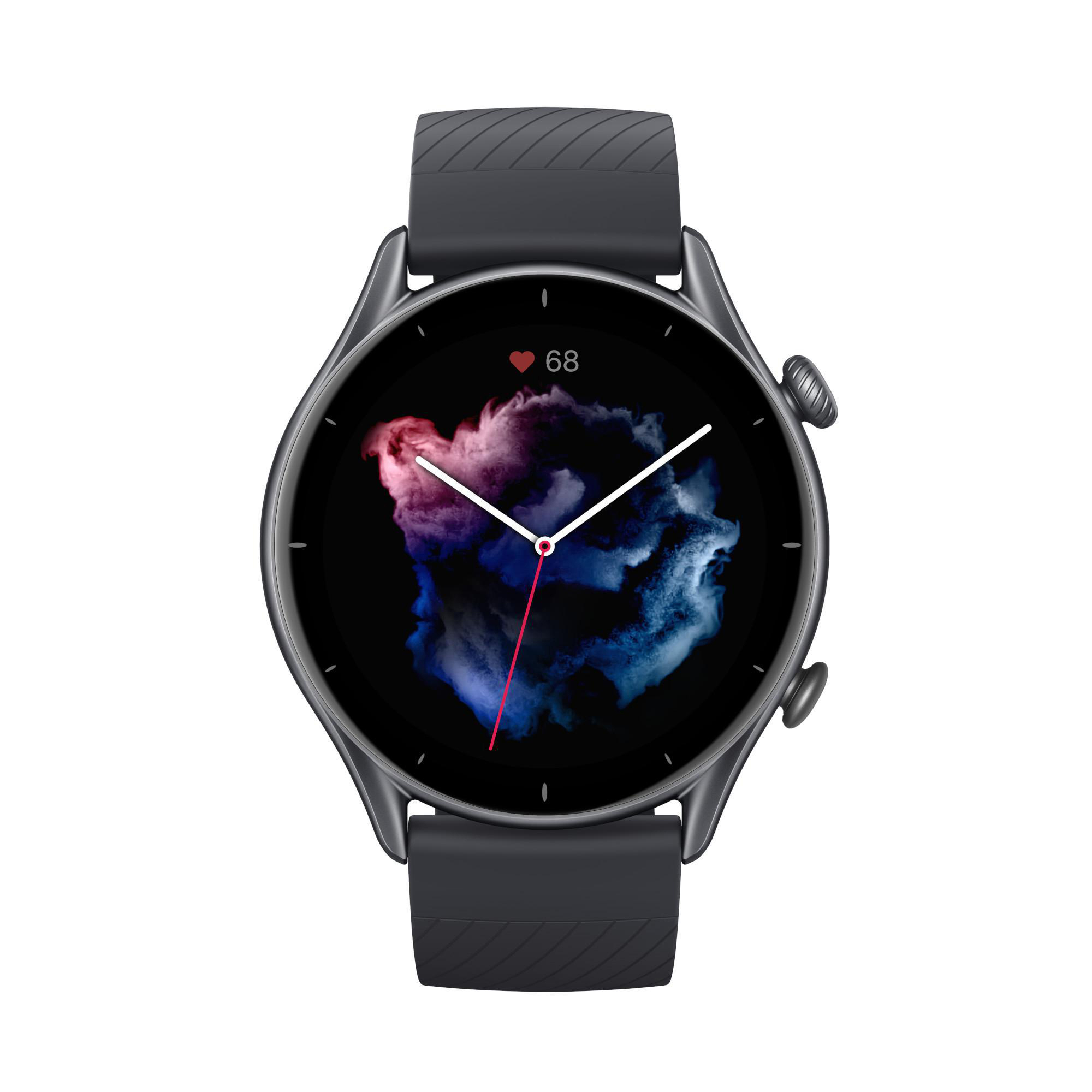 AMAZFIT GTR 3 Smartwatch Aluminium Fluoroelastomer, 76 mm + 118 mm, Thunder Black
