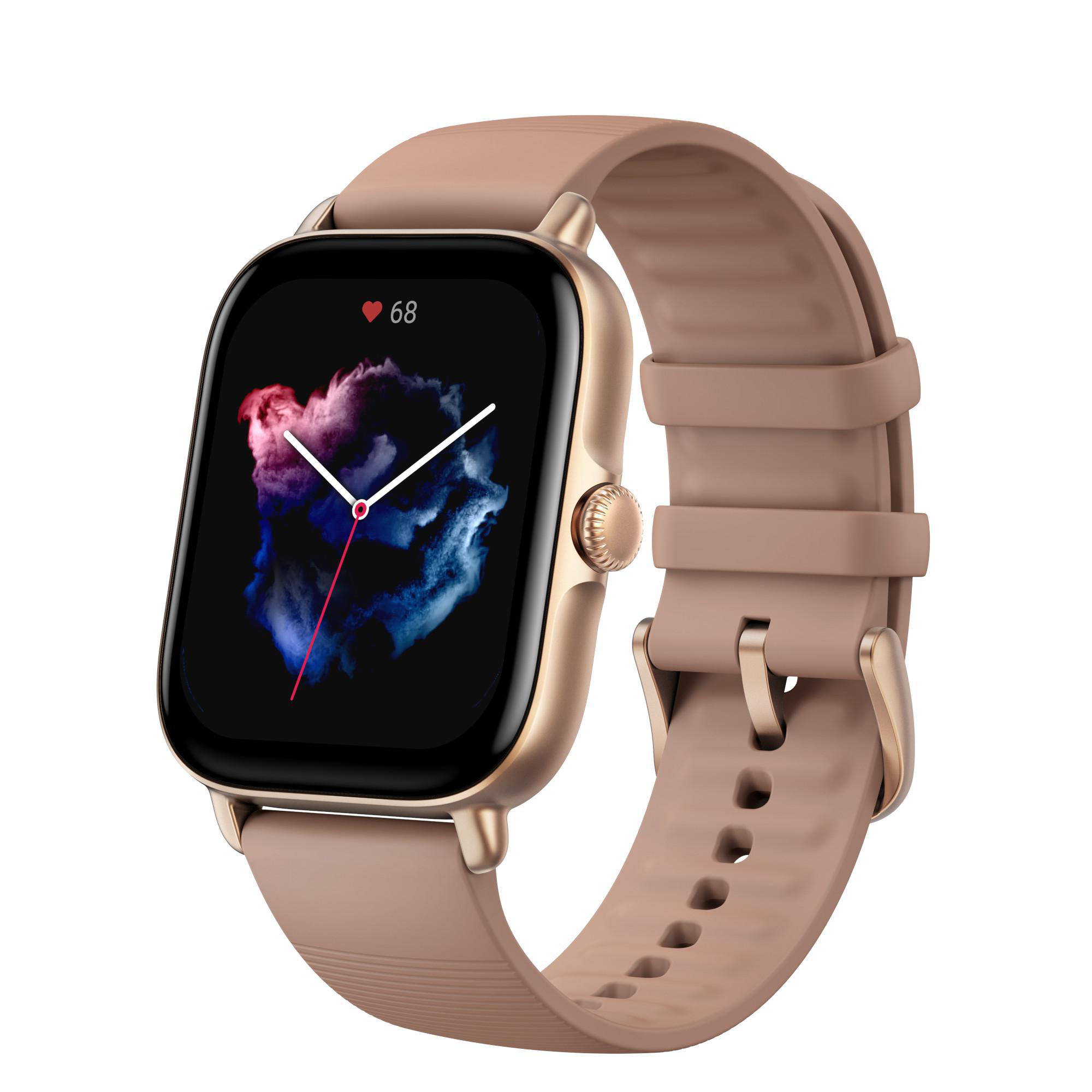 AMAZFIT GTS 3 Smartwatch Aluminium, Kunststoff Fluoroelastomer, 88 mm + 119 mm, Terra Rosa