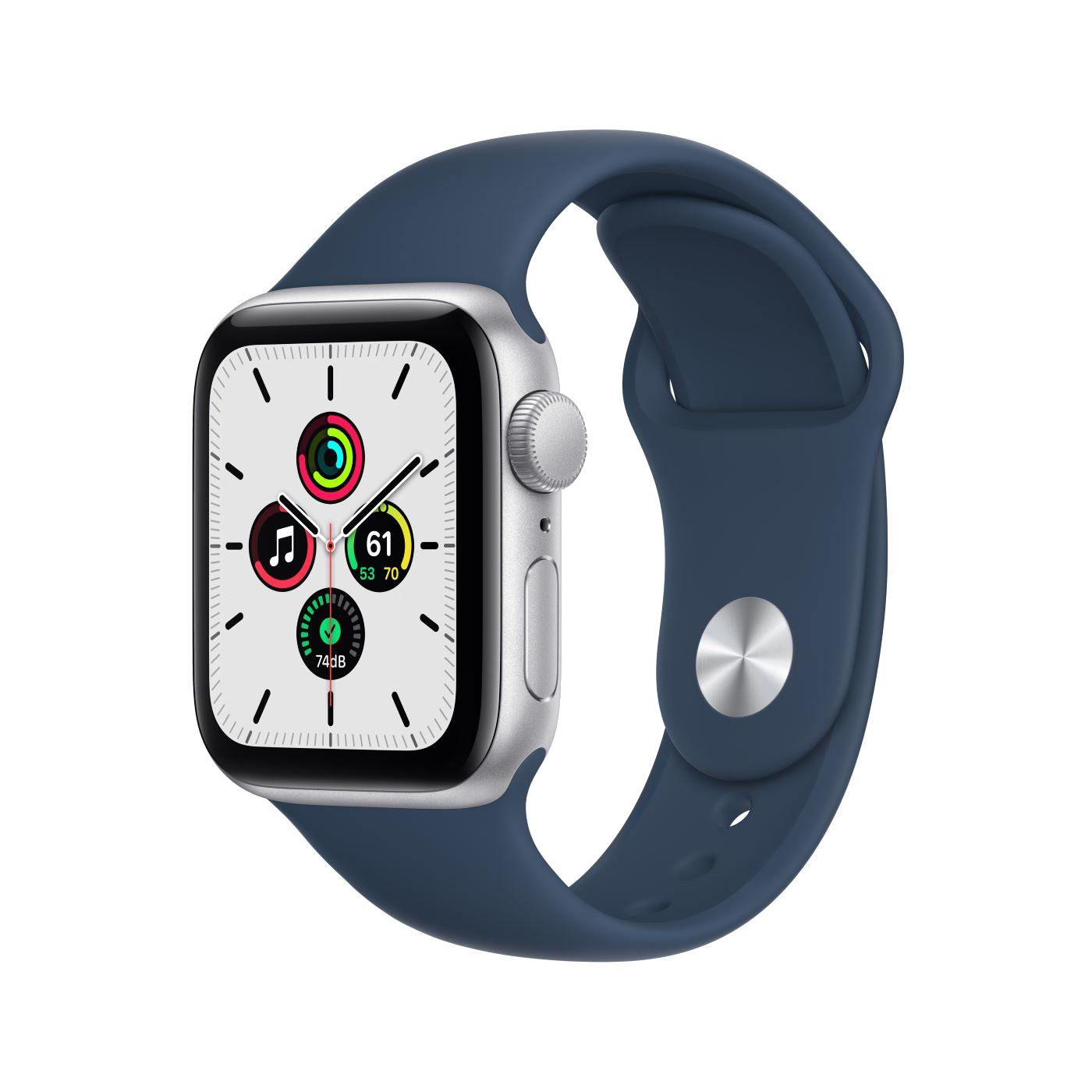 APPLE Watch Series SE 1.Nesil GPS, 40mm Gümüş Rengi Alüminyum Kasa ve Spor Kordon