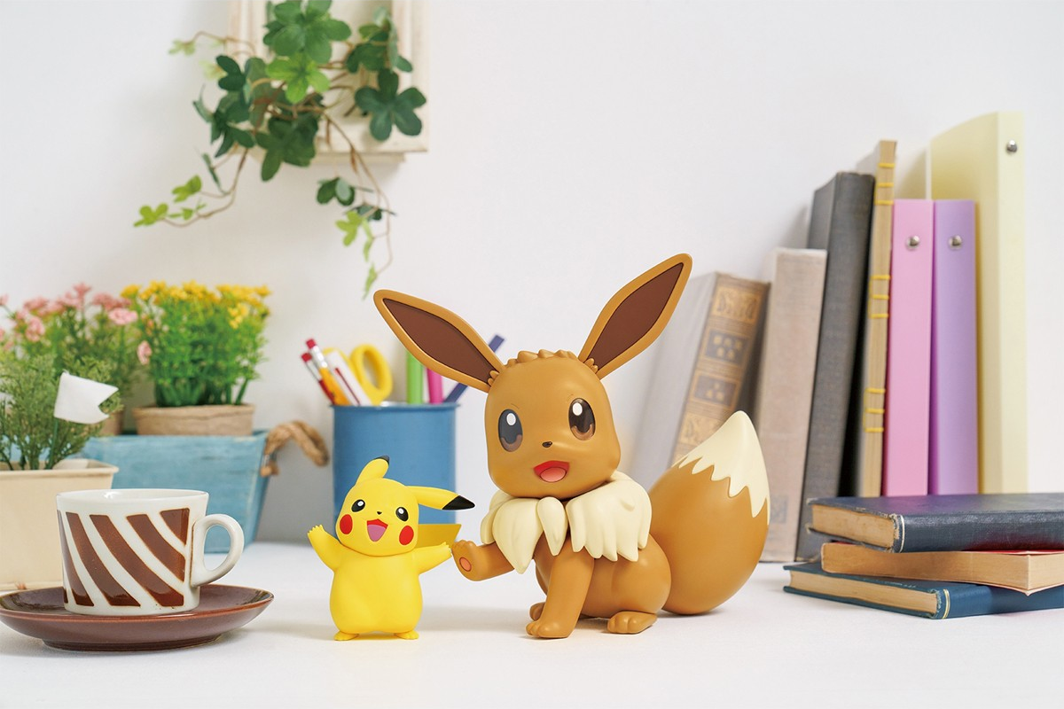 BANDAI NAMCO Pokémon Plamo Collection Big 02 - Évoli - Maquette (Marron / crème / noir)