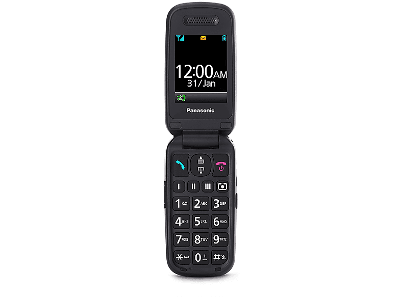 CELLULARE PANASONIC KX-TU446EX Grigio, per anziani, tasto SOS, tasti grandi, a conchiglia