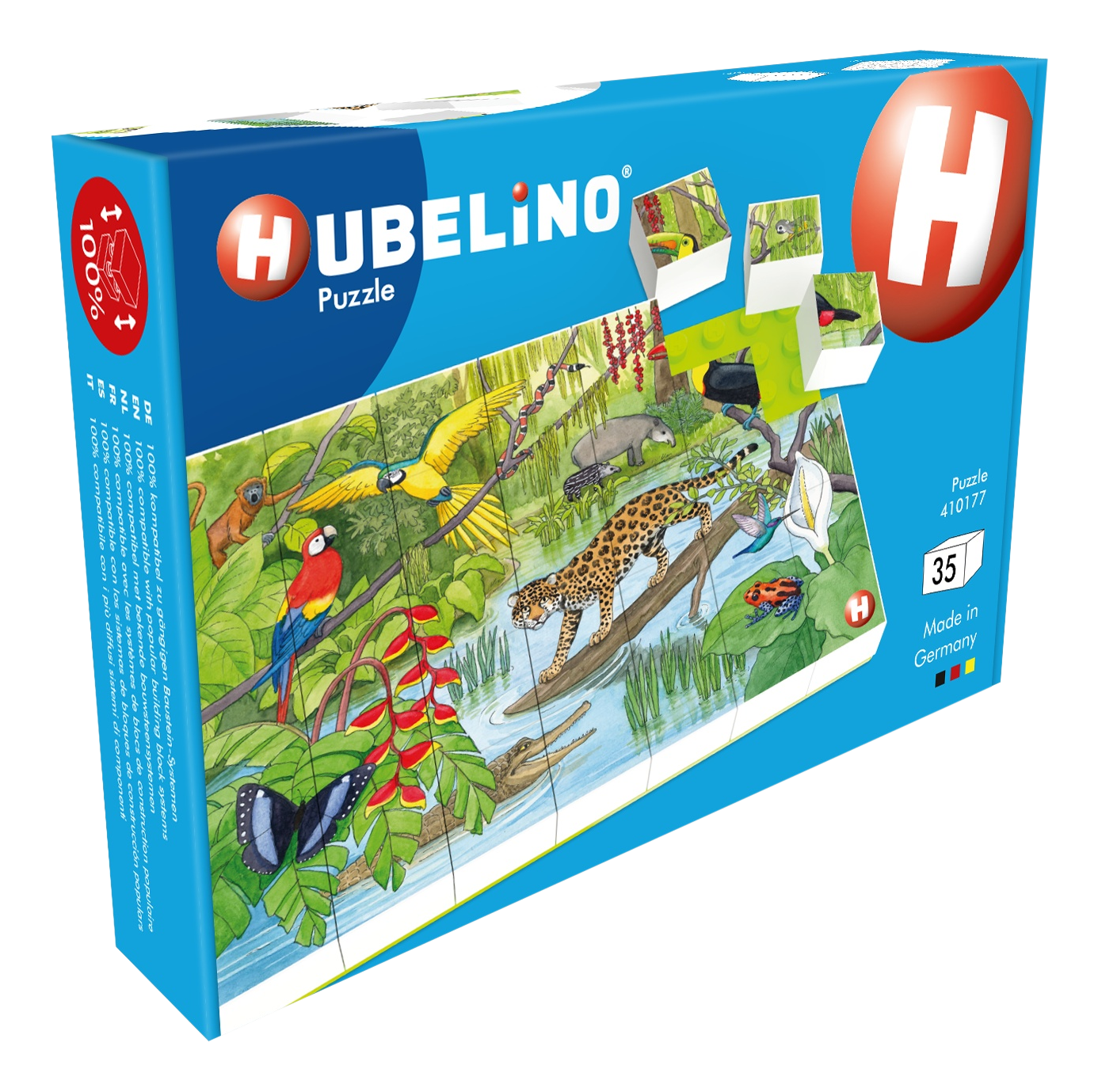 HUBELINO Faune dans la forêt tropicale (35 pièces) - Puzzle (multicolore)