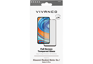 VIVANCO Full Screen Displayschutzglas (für Xiaomi Redmi Note 9 Pro, Redmi 9s)