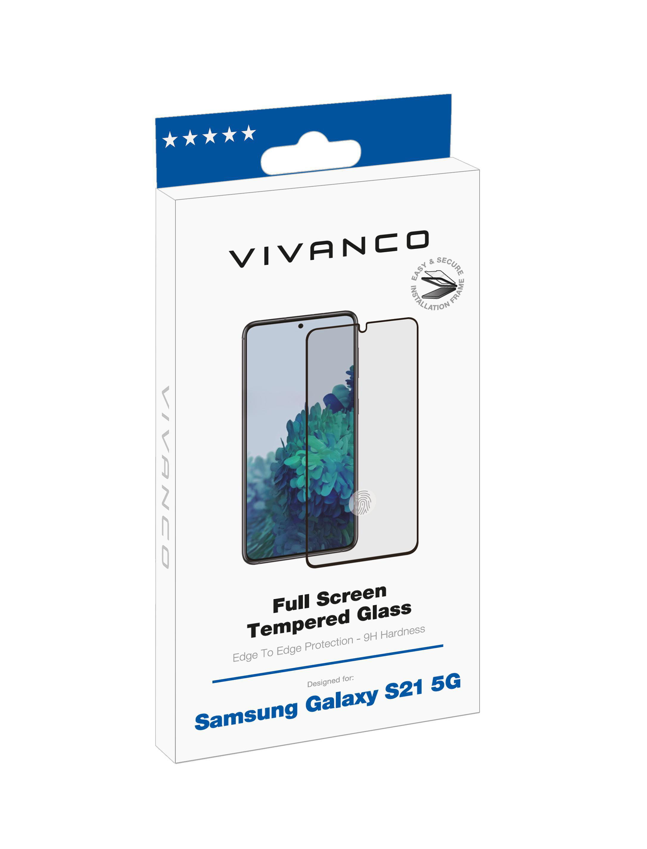 VIVANCO Full Screen Displayschutzglas (für Galaxy 5G) Samsung S21