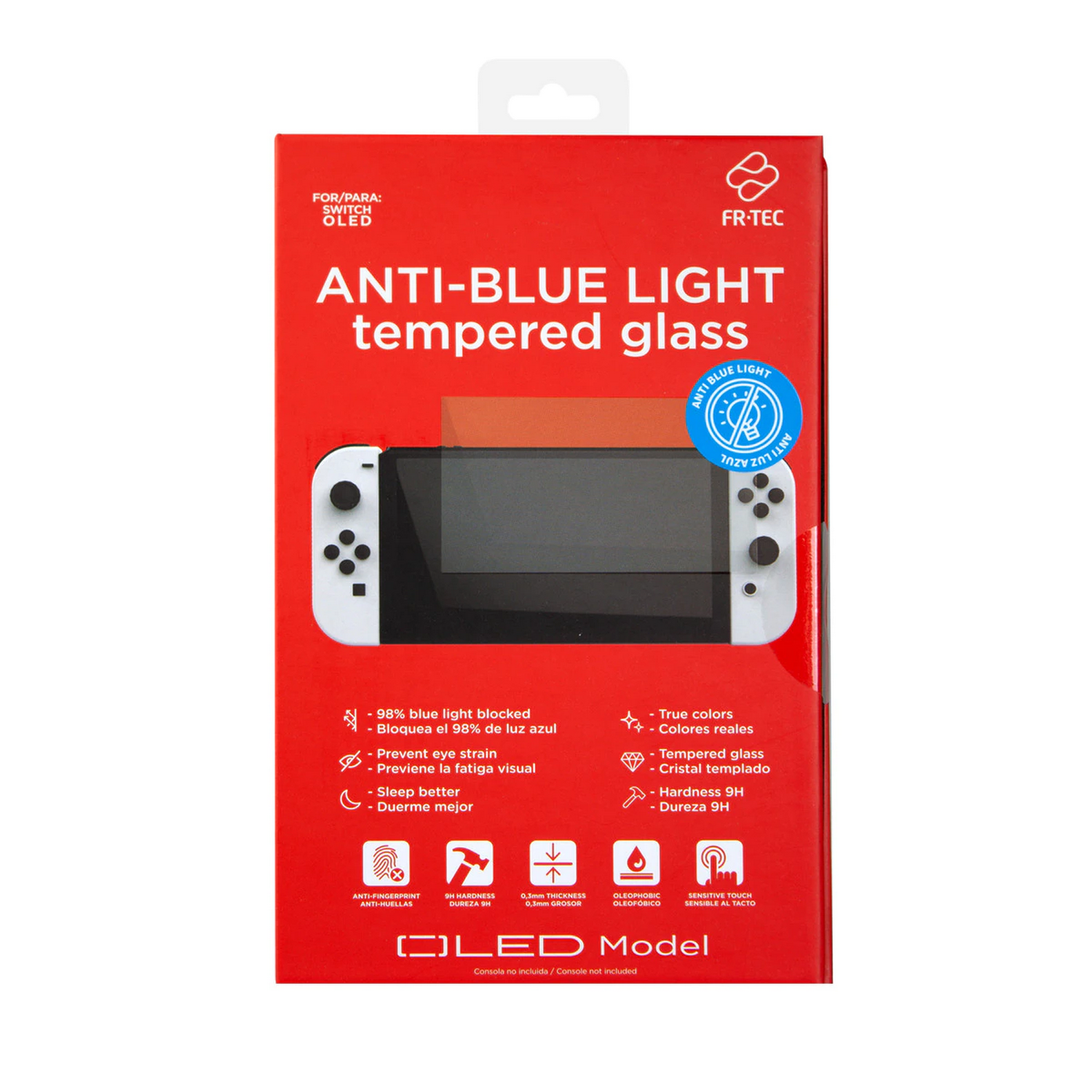 Protector de pantalla anti-luz azul para Switch OLED.
