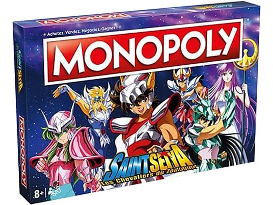 WINNING MOVES Monopoli: Saint Seiya - Les Chevaliers du Zodiaque (français) - Gioco da tavolo (Multicolore)