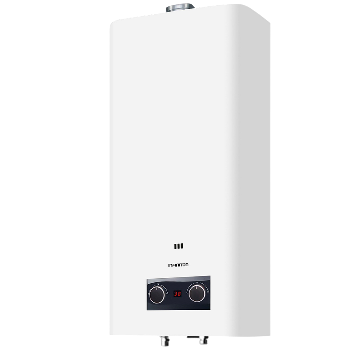 Calentador a gas - Infiniton GWA-11NP, De agua, Perfil M, 11 l, 19.1 kW, G31-37mbar, Ajustable, Blanco