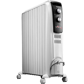 REACONDICIONADO B: Radiador - De'Longhi Dragon 4 TRDX41025E, 2500 W, 3 niveles, 75 m³, Diseñado en cerámica, Función ECO, Blanco