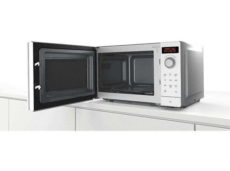 Bosch FFL023MW0 Mikrowelle (800 Watt, Freistehend, 20 l, Weiß) — Foto 2 von 5
