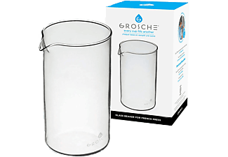 GROSCHE 3 Cup 350 ml French Press Yedek Cam Şeffaf