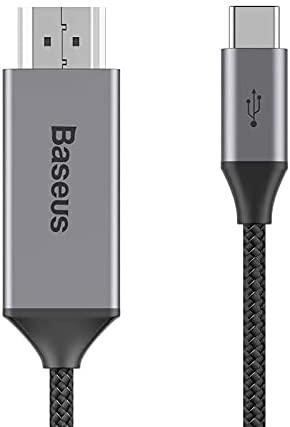 BASEUS Type-C to HDMI Dönüştürücü 1.8m Görüntü Aktarım Kablosu Gri