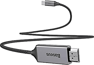 BASEUS Type-C to HDMI Dönüştürücü 1.8m Görüntü Aktarım Kablosu Gri