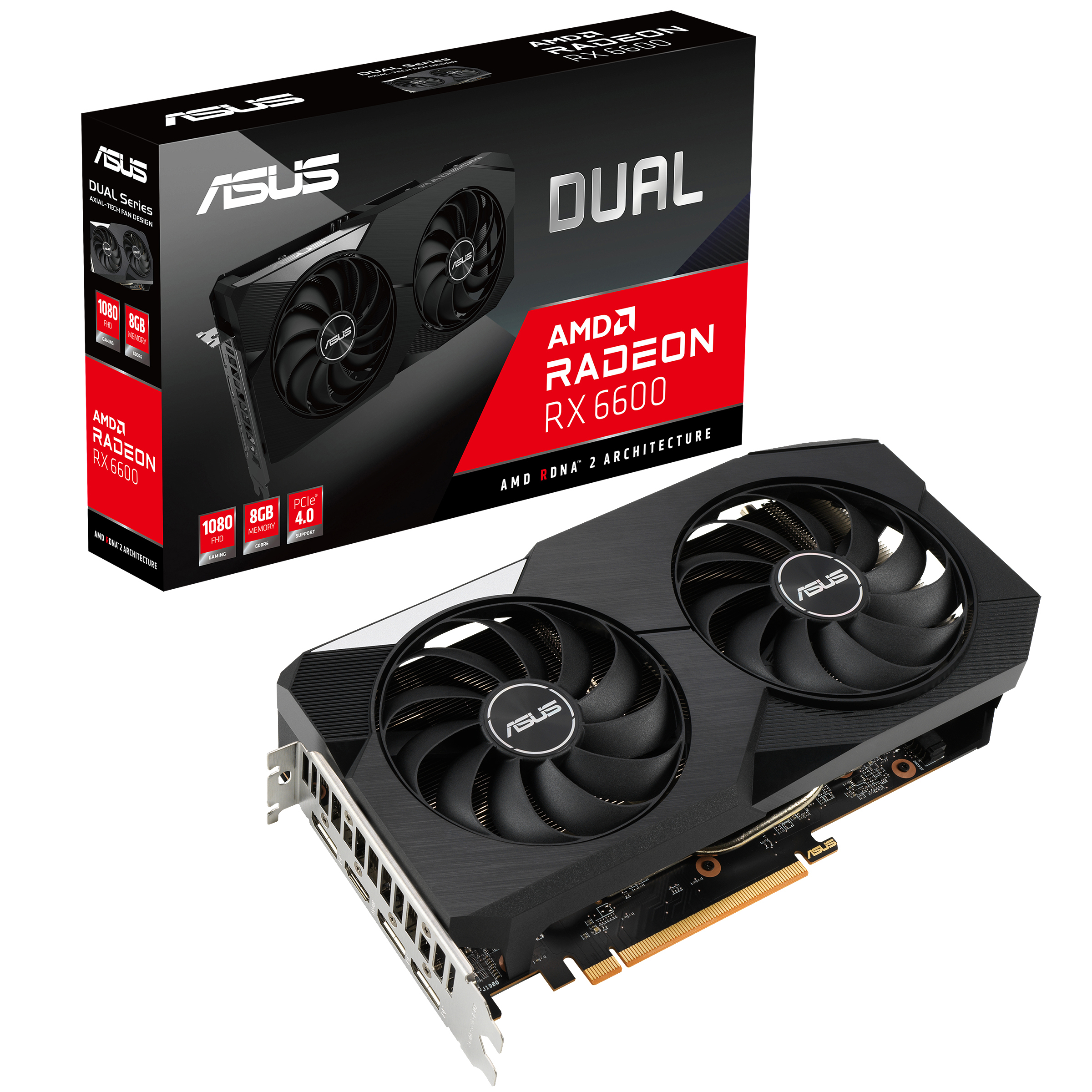 ASUS DUAL-RX6600-8G (90YV0GP0-M0NA00) (AMD, Grafikkarte)
