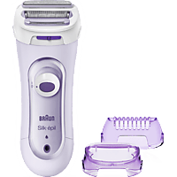 Braun Silk-épil Lady Shaver 5-560 - Lila - 3in1 Draadloos Elektrisch Scheerapparaat, Trimmer En Scrubsysteem