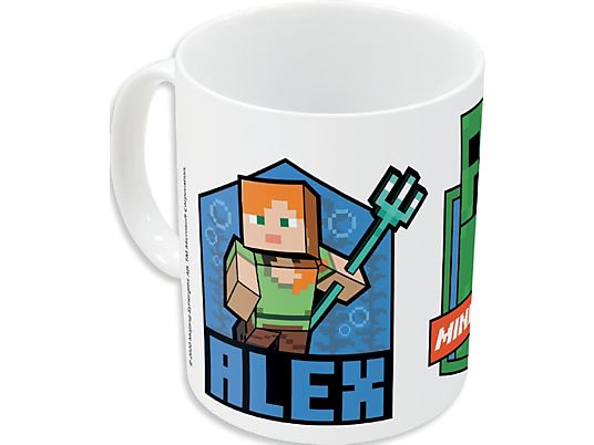 JOOJEE Minecraft : Alex, Steve et Creeper - Tasse (Multicolore)