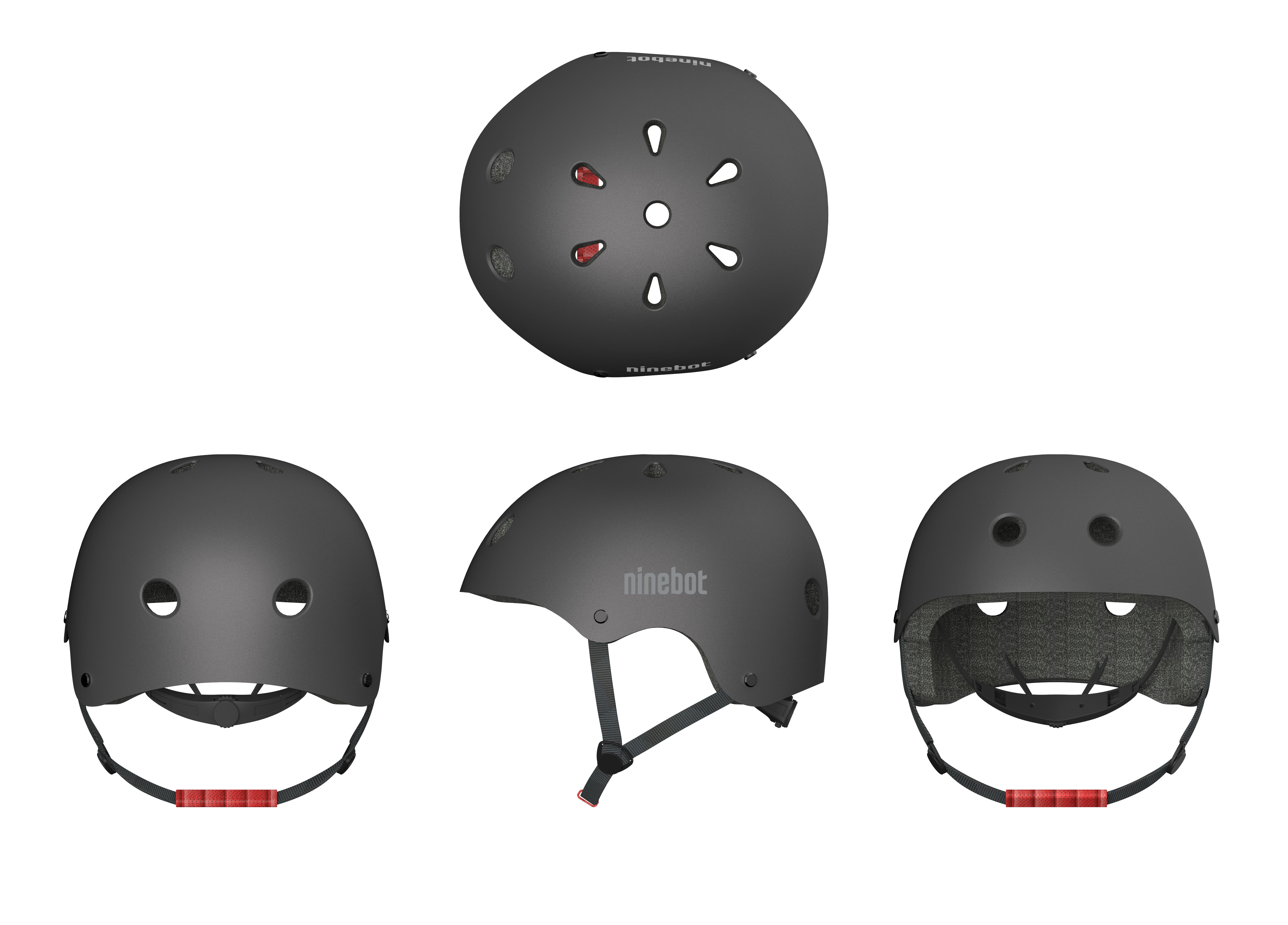 cm, 3802-510 Schwarz) (Helm, 54-60 NINEBOT