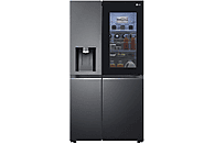 LG ELECTRONICS GSXV91MCAE Side-by-Side mit InstaView Door-in-Door™ Matt Black Steel