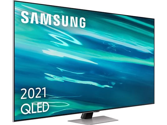 TV QLED 55" - Samsung QE55Q83AATXXC, UHD 4K, Procesador QLED 4K con IA, Smart TV, Plata