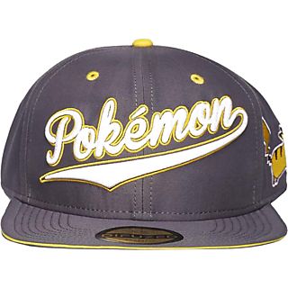DIFUZED « Pokémon » Baseball Snapback Cap - casquette (Gris / jaune / blanc)