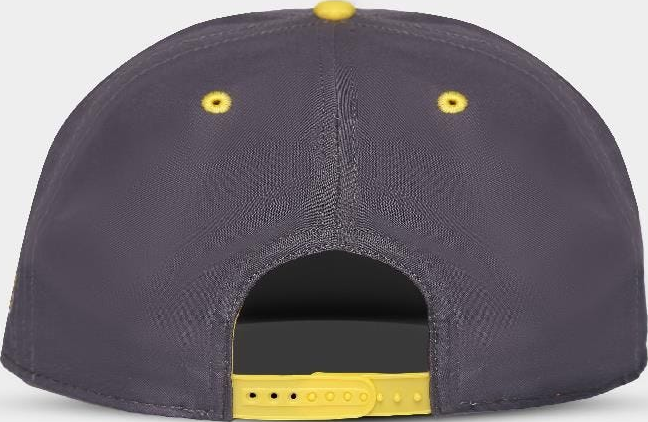 DIFUZED « Pokémon » Baseball Snapback Cap - casquette (Gris / jaune / blanc)