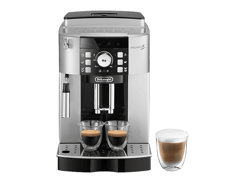 Machine à Café Expresso Automatique De'Longhi Magnifica S ECAM 21.116.SB - 1.8L, Argent/Noir, Acier Inox