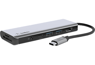 BELKIN Hub USB-C Meerpoorts 7-in-1 Zilver (AVC009BTSGY)