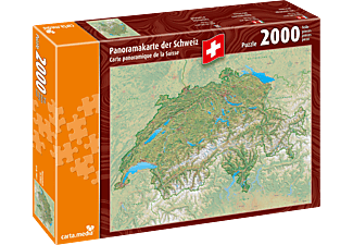 CARTA MEDIA Carte panoramique de la Suisse (2000 pièces) - puzzle