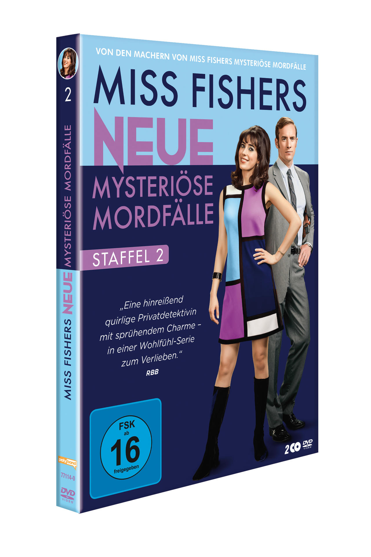 DVD-Hülle mit einer Frau und einem Mann auf dem Cover. Die Hülle hat blaue und weiße Farben.